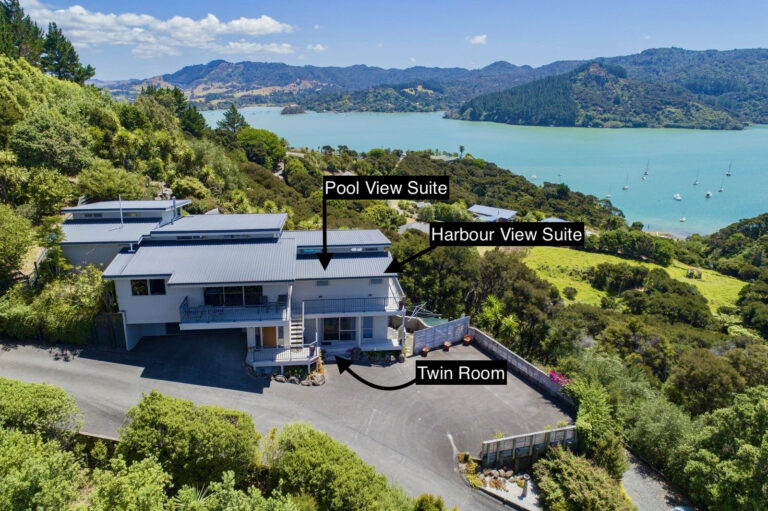 Aerial of front of King's View Lodgel