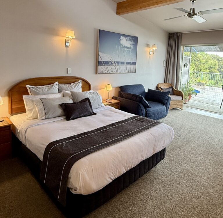 Luxury Spacious Harbour View Suite with comfortable seating at King's View Lodge in Whangaroa